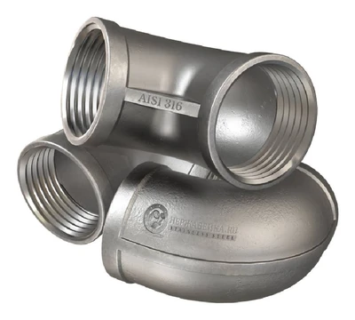 Отвод резьбовой вр/вр DN10 (17,2) AISI 316