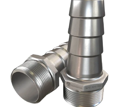 Штуцер "елочка" (НР)   1"х32  AISI 304