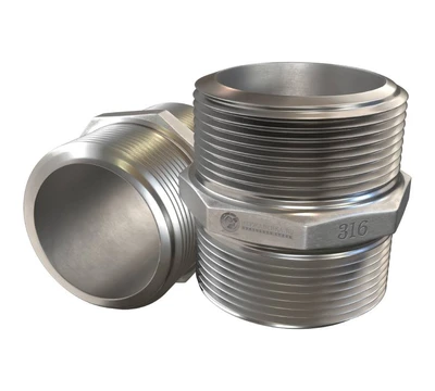Двойной ниппель нр/нр DN 10 (17,2мм)  AISI 316