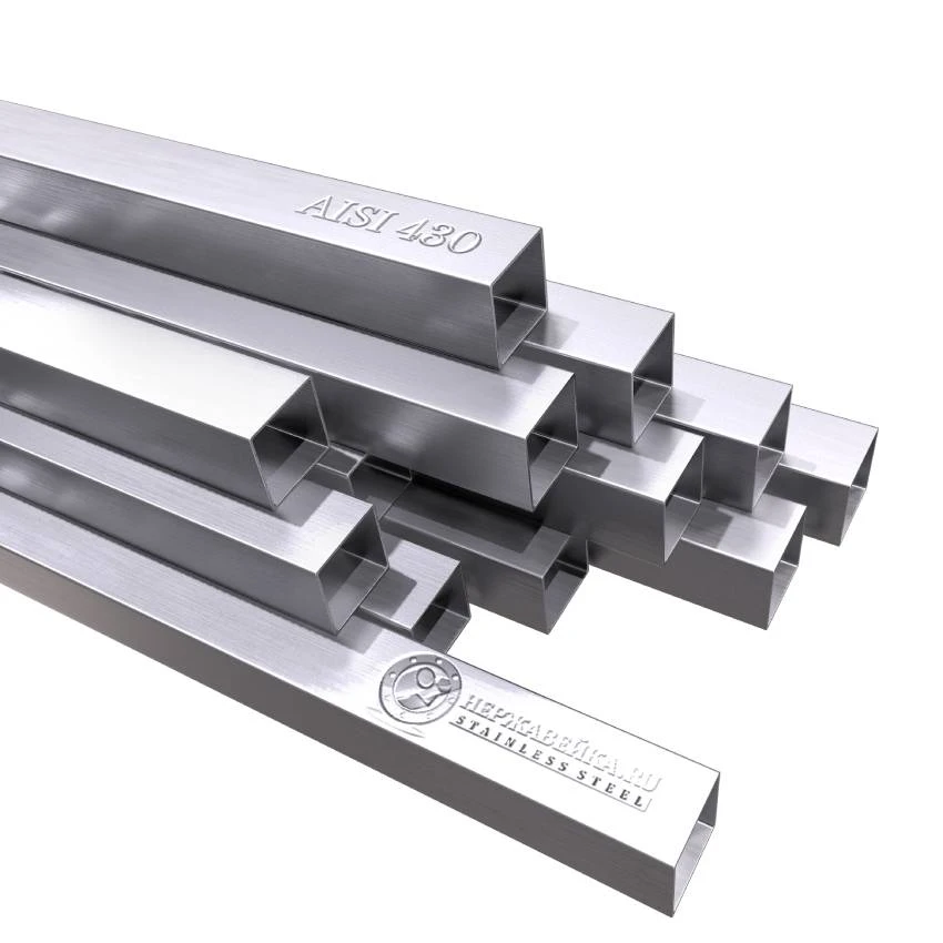 Труба нержавеющая AISI 430 30х30х1,2 шлиф