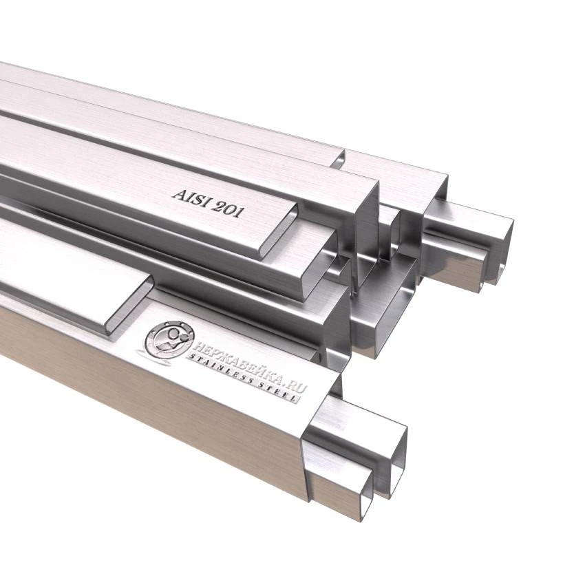 Труба нержавеющая AISI 201 40х20х1,35 зерк