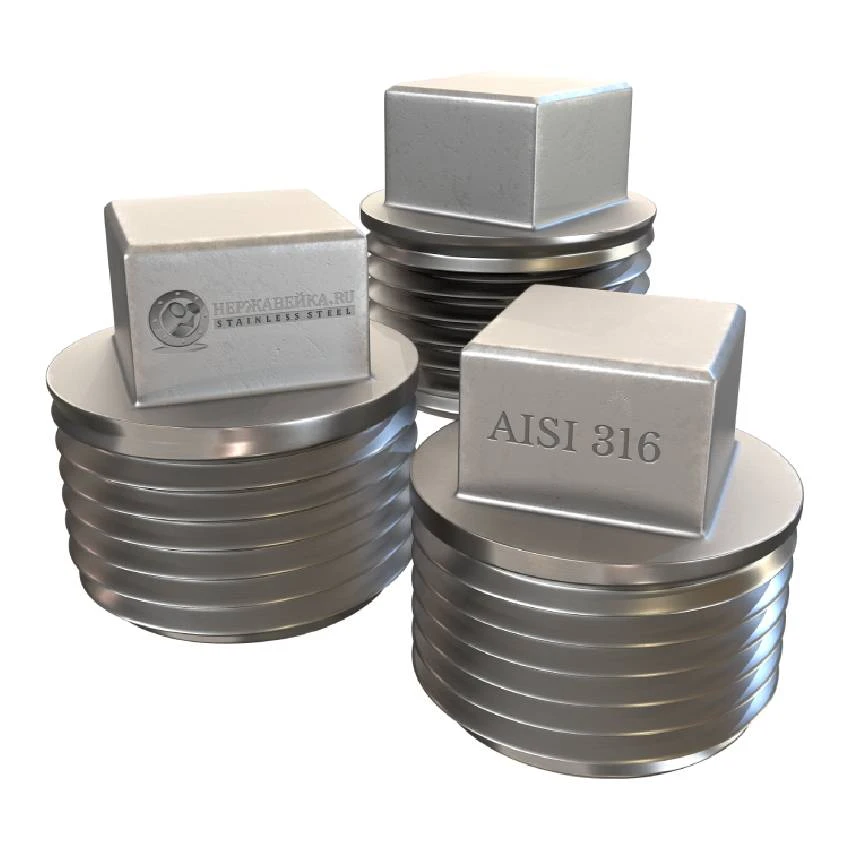 Заглушка нр. 4-х гран. DN15 (21,3мм) AISI316