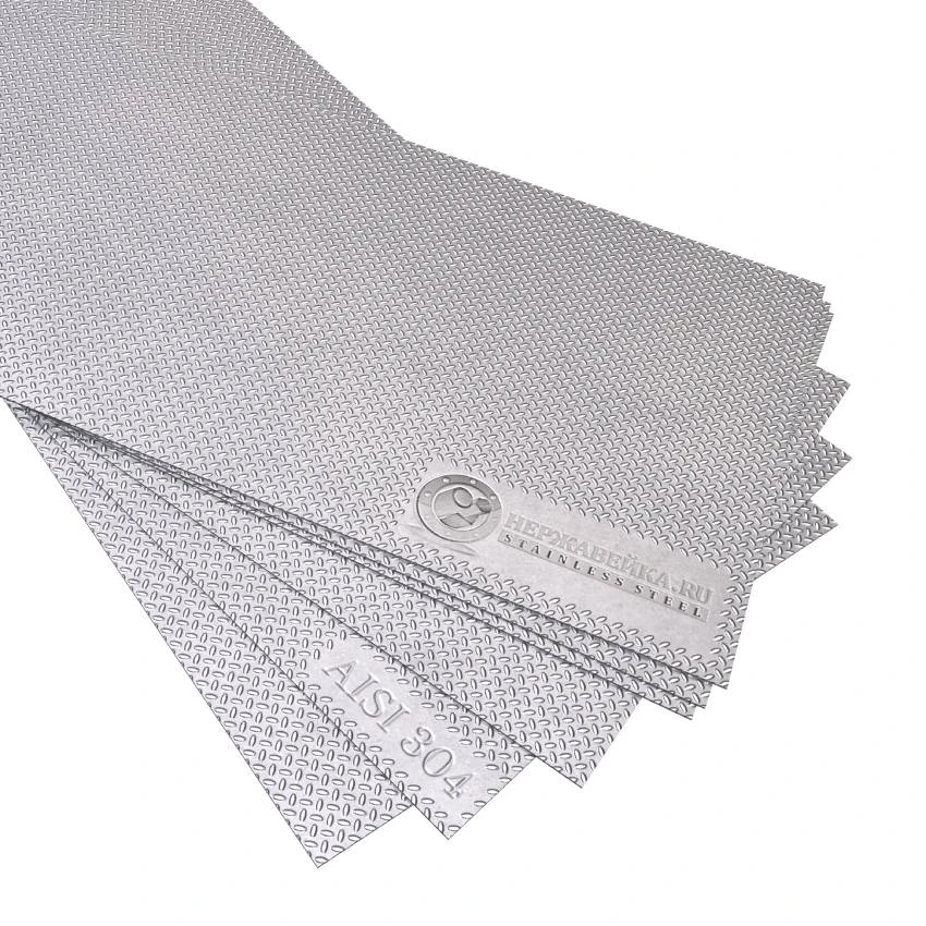 Лист нержавеющий AISI 304  4,0х1500х3000 рифл