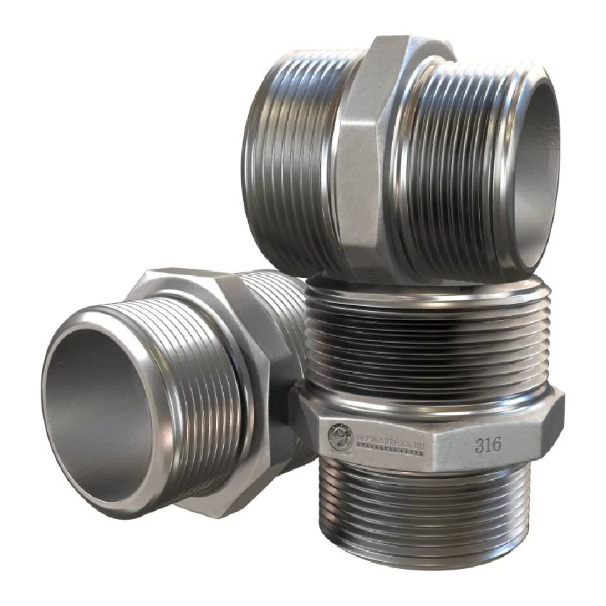 Ниппель переходной (НР/НР)    1"х1/2" (33,7х21,3)   AISI 316