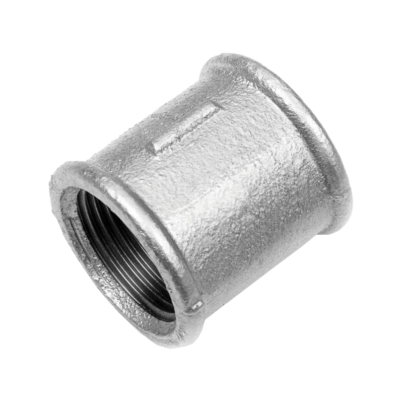 Муфта соединительная стальная оцинкованная DN 65 (76,1 мм) 2 1/2 дюйма ГОСТ 8966