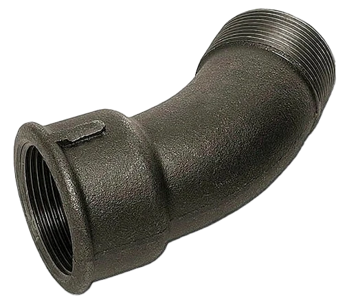 Отвод резьбовой чугунный 45 градусов НР/ВР DN 20 (26,9 мм) 3/4 дюйма