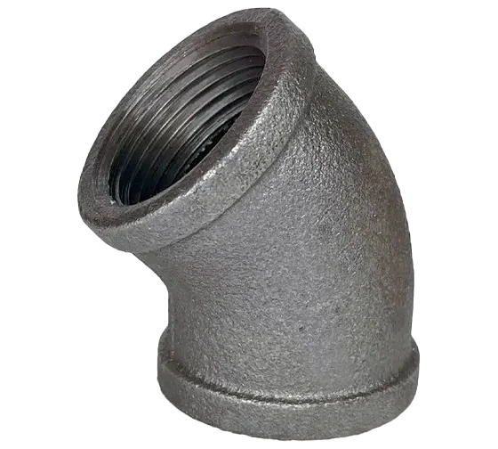 Отвод резьбовой чугунный 45 градусов ВР/ВР DN 32 (42,4 мм) 1 1/4 дюйма