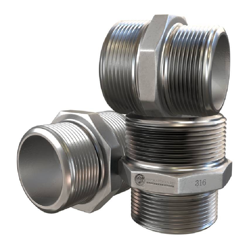 Ниппель переходной (НР/НР) 3/4"х1/2" AISI 316