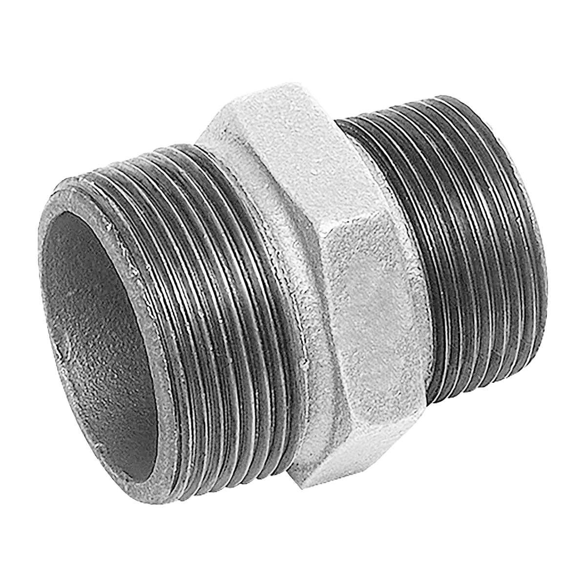 Ниппели двойные чугун, оцинк.