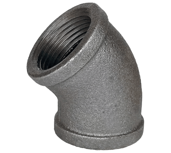 Отвод резьбовой 45гр ВР/ВР чугунный