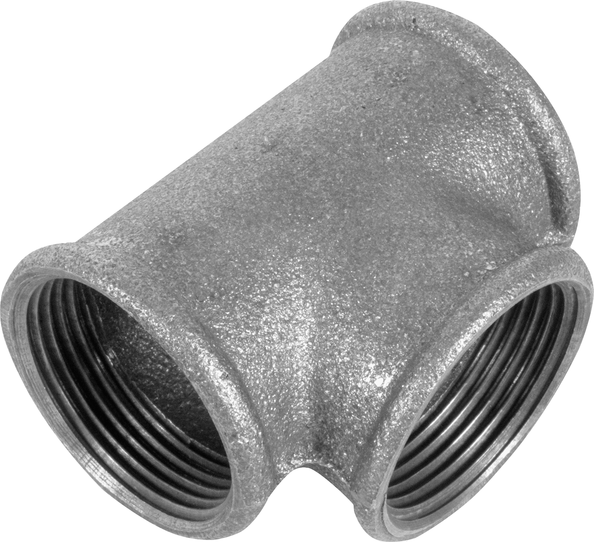 Тройник резьбовой чугунный оцинкованный