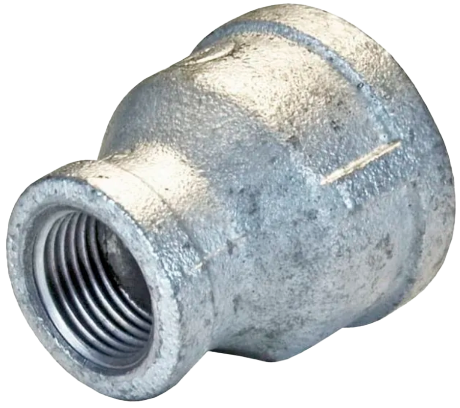 Муфта переходная чугунная оцинкованная 2 на 1 1/2 дюйма