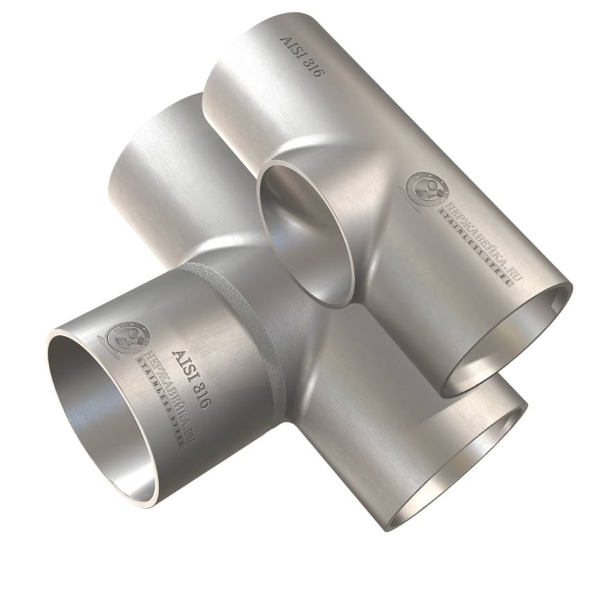 Тройник переходной 168,3/114,3х4,0  AISI 316L