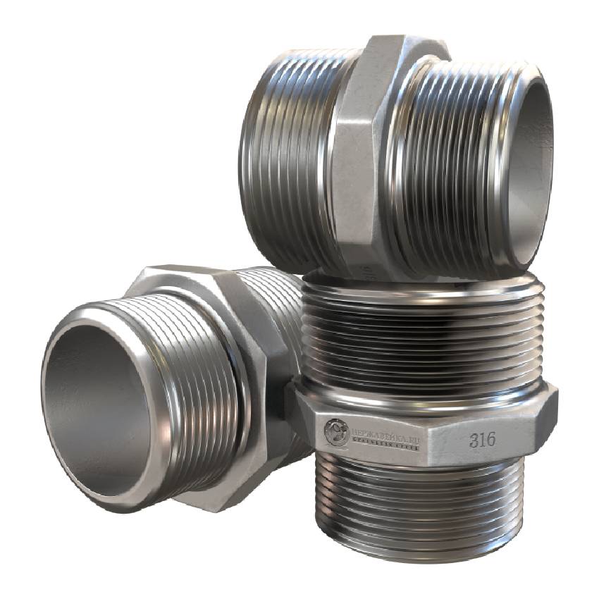 Ниппель переходной (НР/НР)       3/4"х1/2" AISI 316