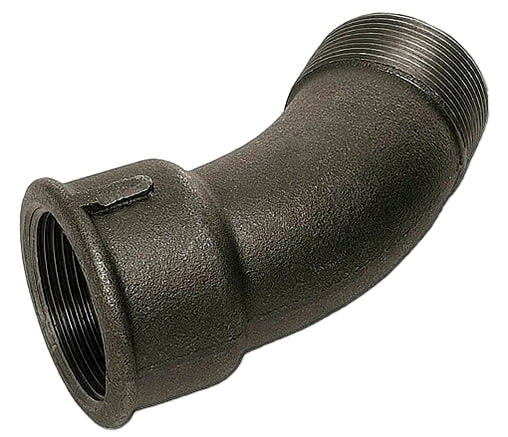 Отвод резьбовой чугунный 45 градусов НР/ВР DN 20 (26,9 мм) 3/4 дюйма