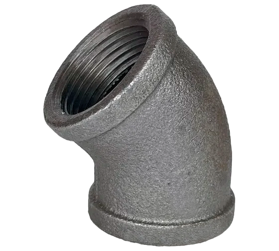 Отвод резьбовой чугунный 45 градусов ВР/ВР DN 20 (26,9 мм) 3/4 дюйма