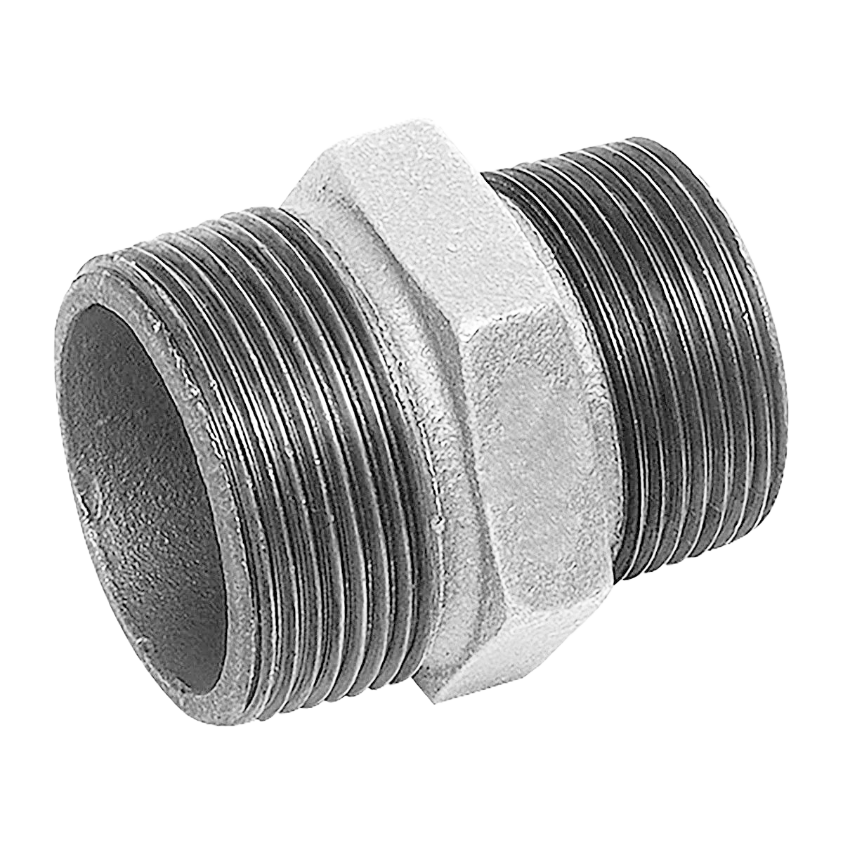 Ниппель двойной чугунный оцинкованный нр/нр DN 50 (60,3 мм) 2 дюйма