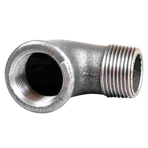 Отвод резьбовой чугунный оцинкованный 90 градусов НР/ВР DN 20 (26,9 мм) 3/4 дюйма