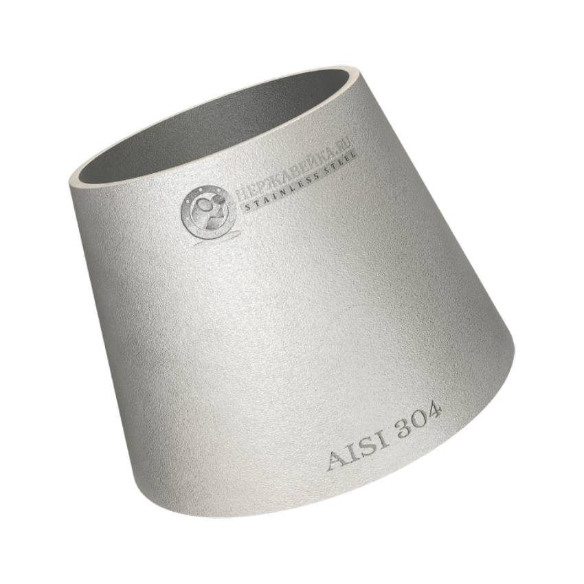 Переход нержавеющий AISI 304/304L  48,3/42,4х3,0 эксцентрический